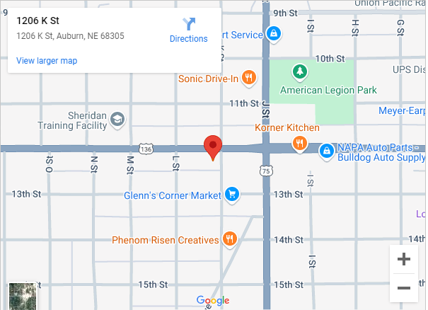 Map to River Valley Memorials Auburn